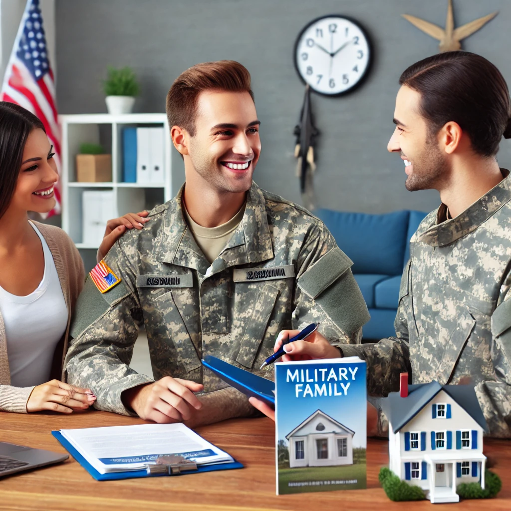 A realtor engaging with a family on social media, showcasing property listings and engagement in a modern and professional setting.